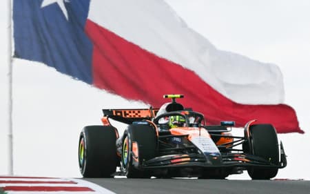 Lando Norris lidera treino livre do GP dos Estados Unidos de Fórmula 1 (Foto: Ronaldo Schemidt / AFP)