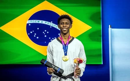 Henrique Marques é campeão mundial de taekwondo 2025 (Foto: World Taekwondo)