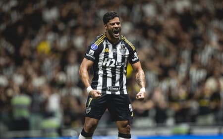 Hulk comemorando gol que quebrou jejum pelo Atlético (Foto: Pedro Souza / Atlético)