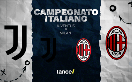 Juventus e Milan se enfrentam pela 6ª rodada do Campeonato Italiano, no domingo (5) (Foto: Arte/Lance)