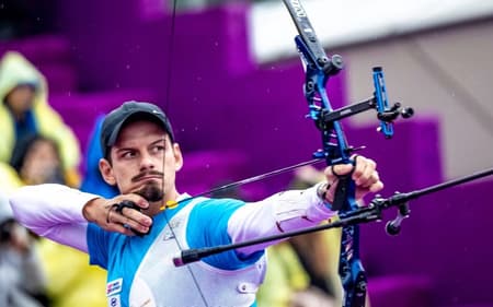 Marcus D'Almeida na Copa do Mundo de Tiro com Arco (Foto: World Archery)