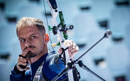 Marcus D'almeida no Mundial de Tiro com Arco 2025 (Foto: World Archery)