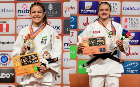 Nicole Marques e Gyovanna Andrade faturam medalhas no Mundial Júnior de judô (Foto: Anderson Neves/CBJ)