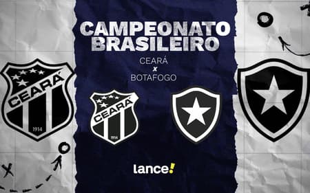Ceará e Botafogo se enfrentam pelo Brasileirão (Foto: Arte/Lance!)
