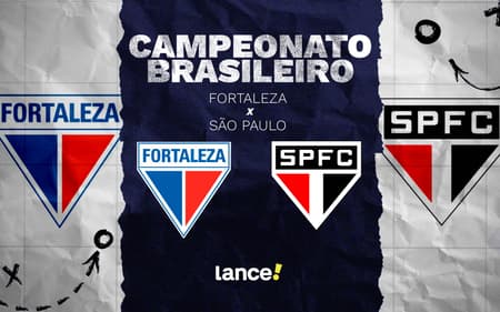Fortaleza e São Paulo se enfrentam na Arena Castelão (Foto: Arte/Lance!)