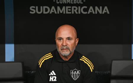 Sampaoli em Atlético x Del Valle (Foto: Gledston Tavares)