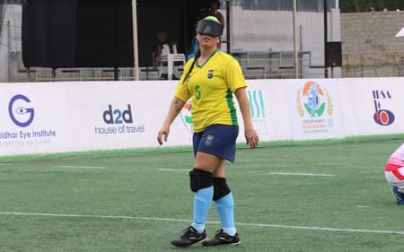 Seleção feminina de futebol de cegas cai pra Argentina na Copa do Mundo 2025 (Foto: Renan Cacioli/ CBDV)