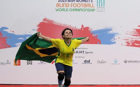 Seleção feminina de futebol de cegos se classifica para as semifinais da Copa do Mundo 2025 (Foto: Renan Cacioli/ CBDV)