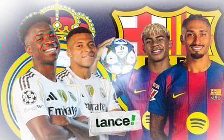 Vini Jr e Mbappé fazem duelo à parte com Yamal e Raphinha no El Clásico entre Real Madrid e Barcelona