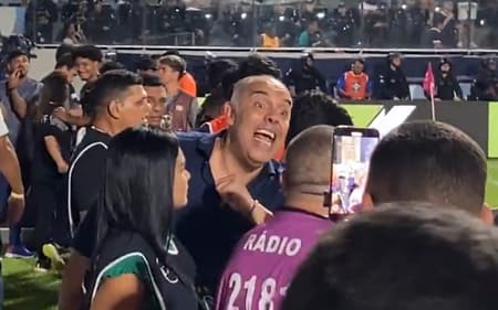 Marcos Braz discutiu com jornalista (Foto: Reprodução/Vídeo Ronaldo Santos)