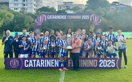 Avaí foi campeão catarinense feminino de 2025. (Foto: Avaí/Divulgação)