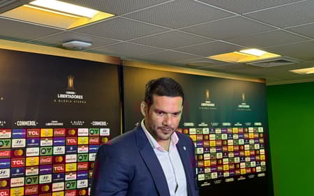 Samir Xaud, presidente da CBF, após goleada do Palmeiras