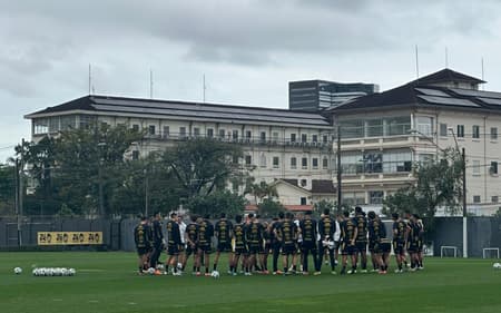 Santos treina no CT Rei Pelé nesta sexta-feira (31) finalizando a preparação para o duelo contra o Fortaleza. (Foto: Juliana Yamaoka/ Lance!)