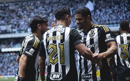 Atlético-MG comemora gol diante do Ceará (Foto: Pedro Souza / Atlético-MG