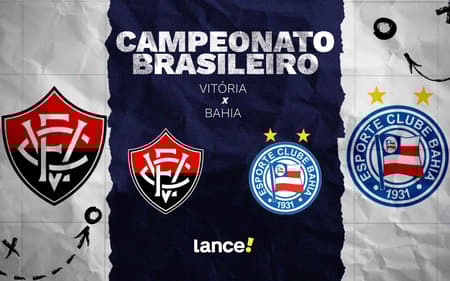 Vitória e Bahia se enfrentam nesta quinta (Foto: arte / Lance!)