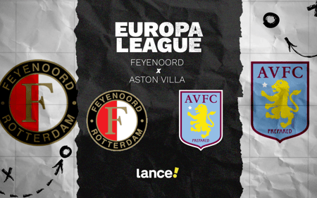 Feyenoord x Aston Villa: segunda rodada da Europa League (Foto: Arte/Lance!)