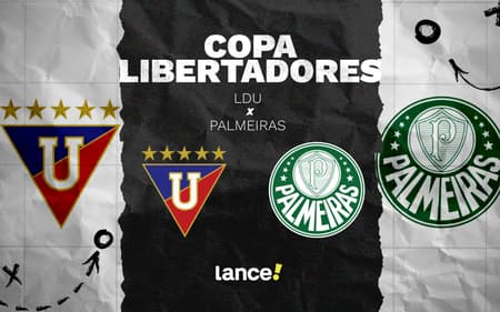 LDU e Palmeiras se enfrentam nesta quarta-feira (23) (Foto: Arte/LANCE!)