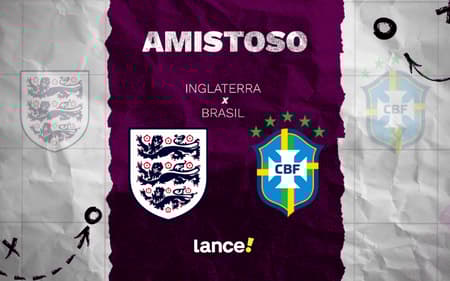 Inglaterra e Brasil duelam em amistoso.