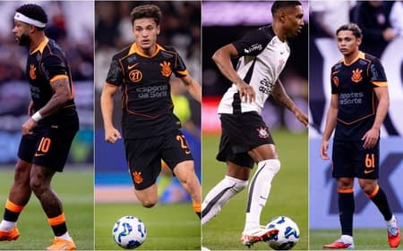 Memphis Depay, Breno Bidon, Vitinho e Dieguinho (Foto: Rodrigo Coca/Agência Corinthians)