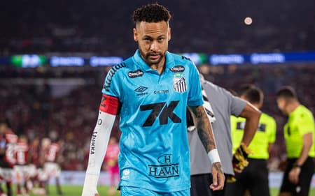 Neymar no duelo do Santos diante do Flamengo. (Foto: Vyctor Santos/Pera Photo Press/ Gazeta Press)
