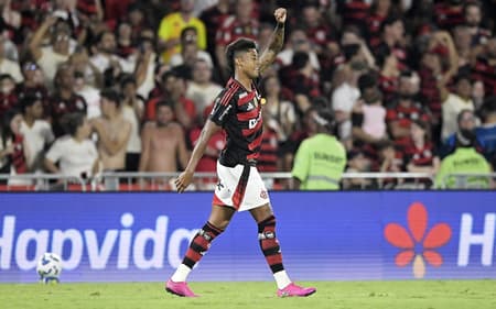 Bruno Henrique marcou um dos gols da vitória do Flamengo por 3 a 0 diante do Red Bull Bragantino. (Alexandre Loureiro/ Agif/Gazeta Press)
