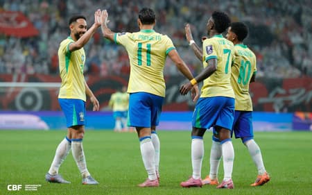 Ataque da Seleção Brasileira Brasil x Coreia do Sul amistoso