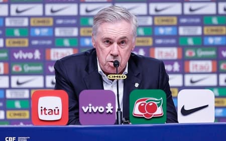 Carlo Ancelotti durante a última convocação da Seleção Brasileira. (Foto: Rafael Ribeiro/ CBF)