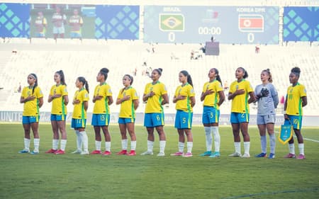 Seleção Brasileira feminina sub-17 durante Mundial da categoria, no Marrocos. (Foto: Fabio Souza / CBF)