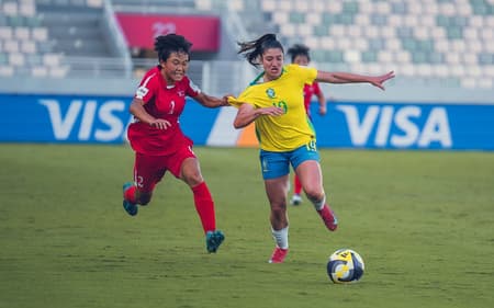 Brasil perde para a Coreia do Norte na Copa do Mundo feminina sub-17. (Foto: Fabio Souza / CBF)