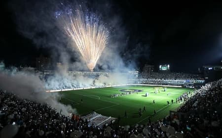 Vila Belmiro durante o jogo do Santos contra o Mirassol. (Foto: Reinaldo Campos/ Santos FC)
