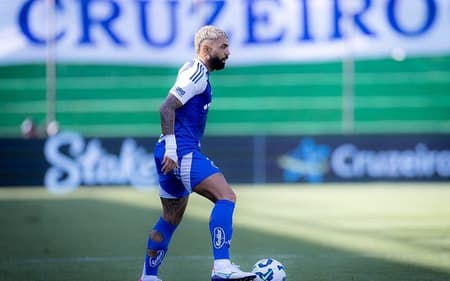 Atacante Gabigol, do Cruzeiro, em jogo contra o Juventude (Foto: Lucas Bubols/Cruzeiro)