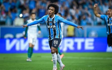 Willian marcou o terceiro gol do Grêmio (Foto: Lucas Uebel/Grêmio FBPA)