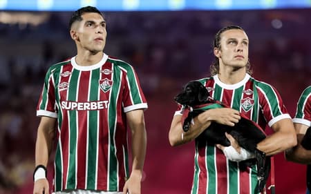 Serna e Canobbio antes de Fluminense x São Paulo (Foto: Lucas Merçon/ Fluminense)