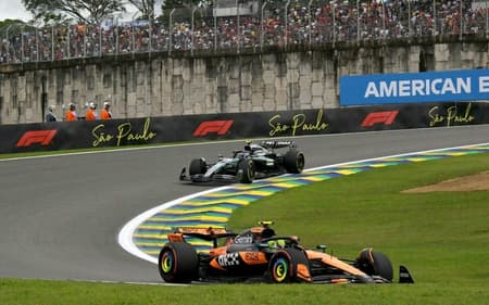 Lando Norris na corrida sprint do GP do Brasil (Foto: Nelson Almeida/ AFP)