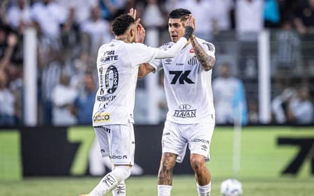 Adonis Frías e Neymar pelo Santos
