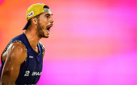 George e Saymon são eliminados no Mundial de Vôlei de Praia 2025 (Foto: Volleyball World)