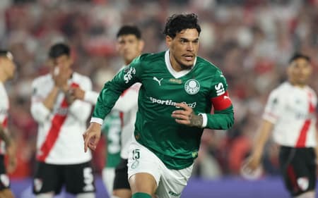 Gustavo Gomez em Palmeiras x River Plate (Foto: Cesar Greco/Palmeiras/by Canon)