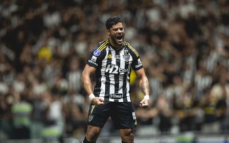 Hulk comemorando gol que quebrou jejum pelo Atlético (Foto: Pedro Souza / Atlético)