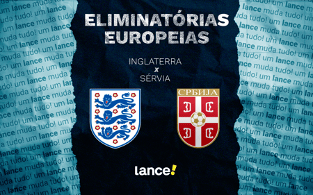 Inglaterra x Sérvia pelas Eliminatórias Europeias (Arte: Lance!)