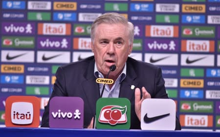 O tecnico da Selecao Brasileira, Carlo Ancelotti,