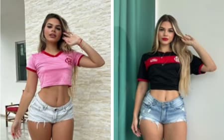 Pamella Vieira Gaigher, namorada de Juninho, jogador do Flamengo