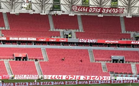 Protesto da Super Fico, torcida organizada do Internacional