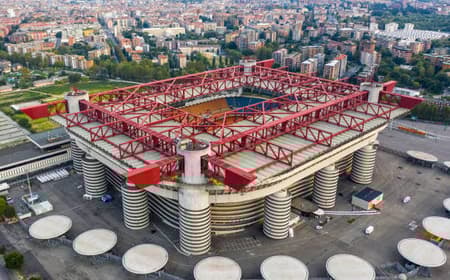 Vista aérea do Estádio San Siro, em setembro de 2019 (Foto: Reprodução/Giuseppe Meazza)