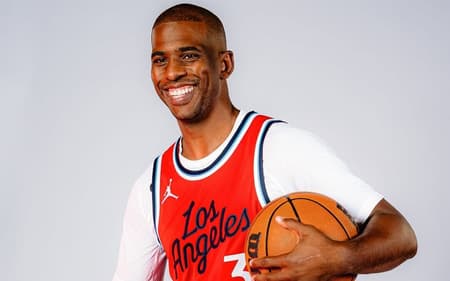 Chris Paul no Clippers (Foto: Reprodução / Instagram @laclippers)