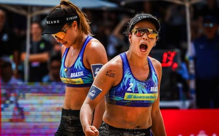Thamela e Victoria no Elite 16 do Rio de Janeiro (Foto: Divulgação / Volleyball World)