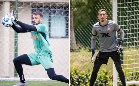 Gabriel e Thiago Couto são goleiros de Sport e Vitória, respectivamente (Fotos: Paulo Paiva / Sport Recife e Victor Ferreira / EC Vitória)