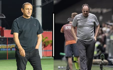 Ramon Díaz e Rogério Ceni se enfrentam neste sábado (Fotos: Ricardo Duarte / Internacional e LUCIANO BREW/AGENCIA ENQUADRAR)