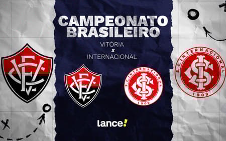 Vitória e Internacional se enfrentam nesta quarta-feira (Foto: arte/Lance!)
