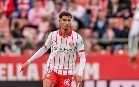 Vitor Reis em ação pelo Girona (Foto: Reprodução/Girona)