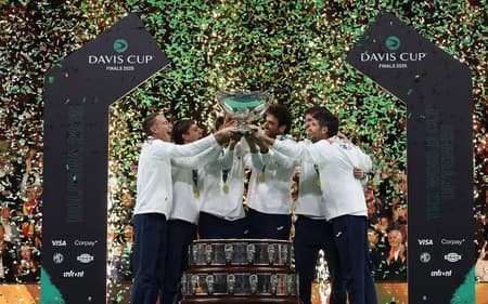 Itália vence a Copa Davis. (Foto: Reprodução / X @copadavis)